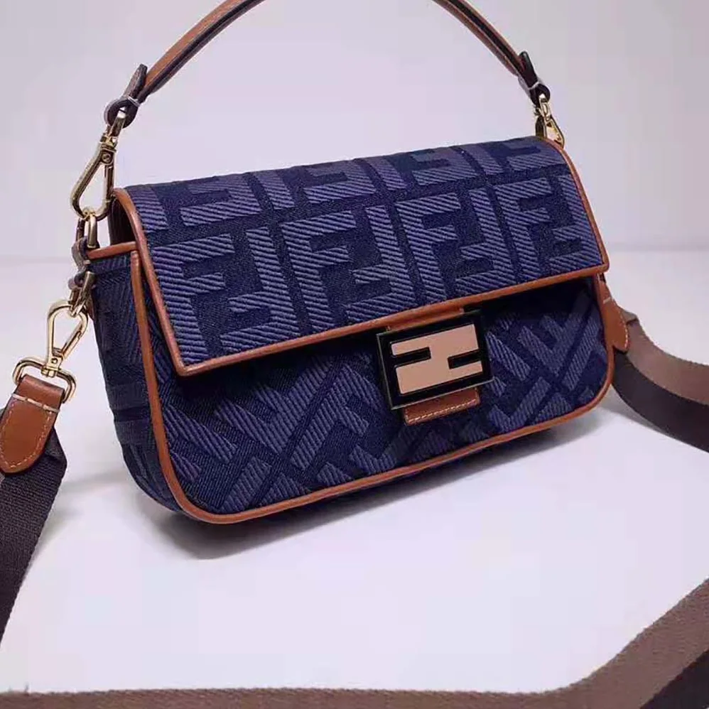 Fendi Baguette Blue Denim Bag for Women Fendi Baguette Blue Denim Bag for Women