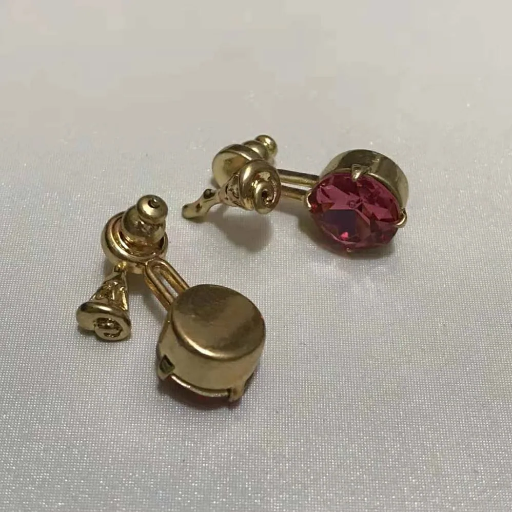 Dior Dream Earrings Gold-Finish Metal and Pink Crystals for Women Dior Dream Earrings Gold-Finish Metal and Pink Crystals for Women