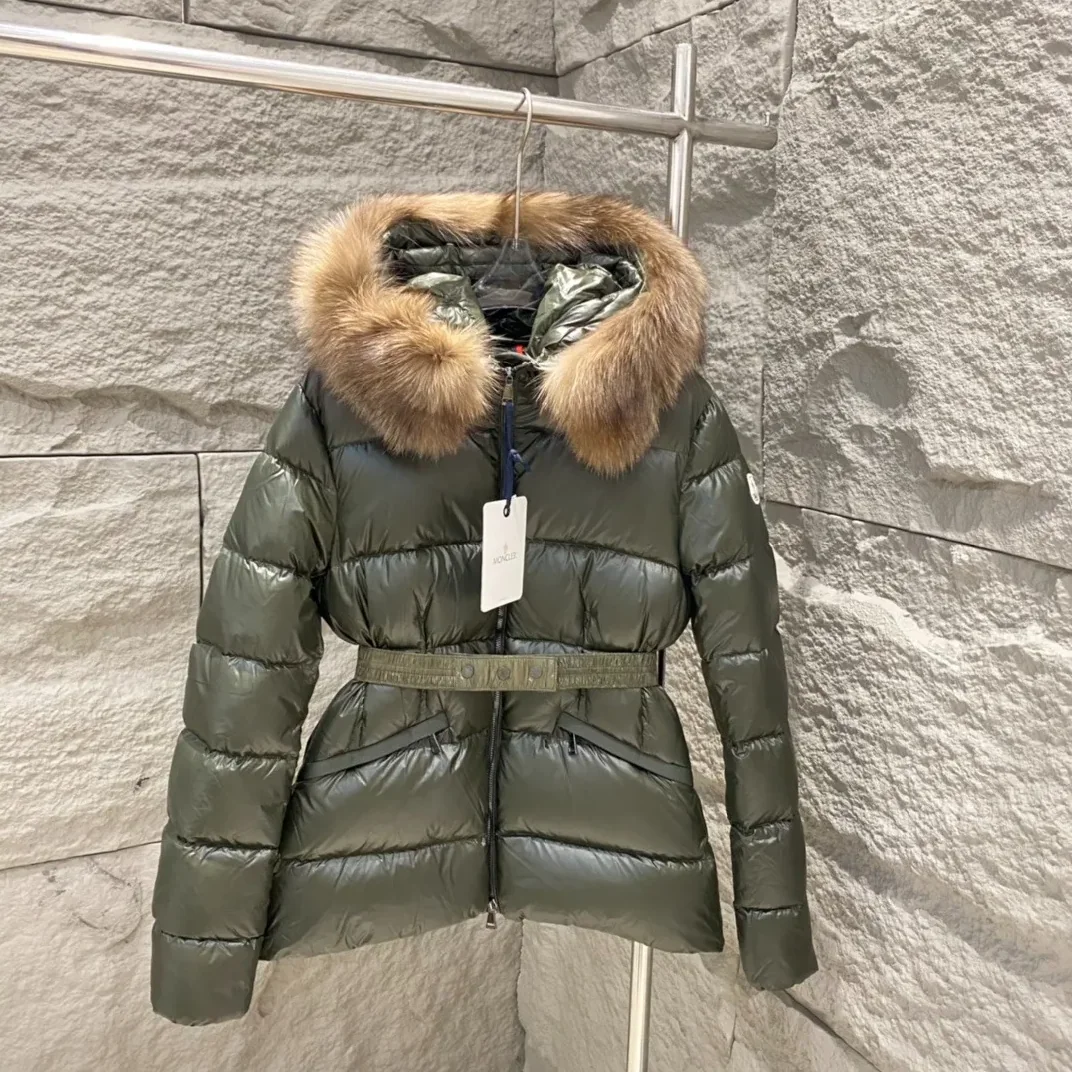Moncler Boed Hooded Shearling-Trimmed Short Down Jacket Dark Green Moncler Boed Hooded Shearling-Trimmed Short Down Jacket Dark Green