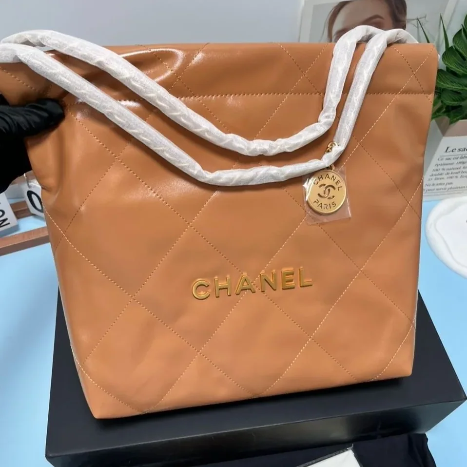 Chanel 22 Crossbody Bag in Shiny Camel Gold Hardware Chanel 22 Crossbody Bag in Shiny Camel Gold Hardware