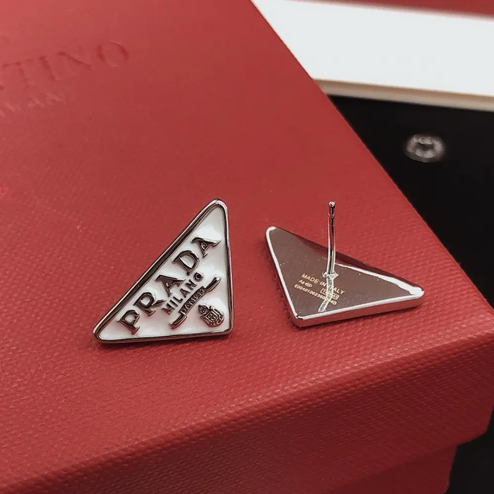 Prada Symbole Earrings for Women in White