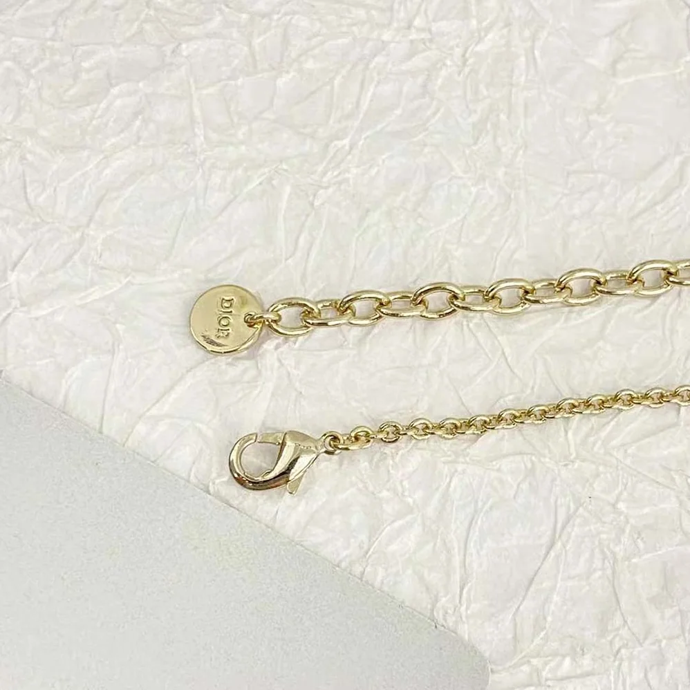 Dior Métamorphose Necklace Gold-Finish Metal and White Resin Pearls for Women