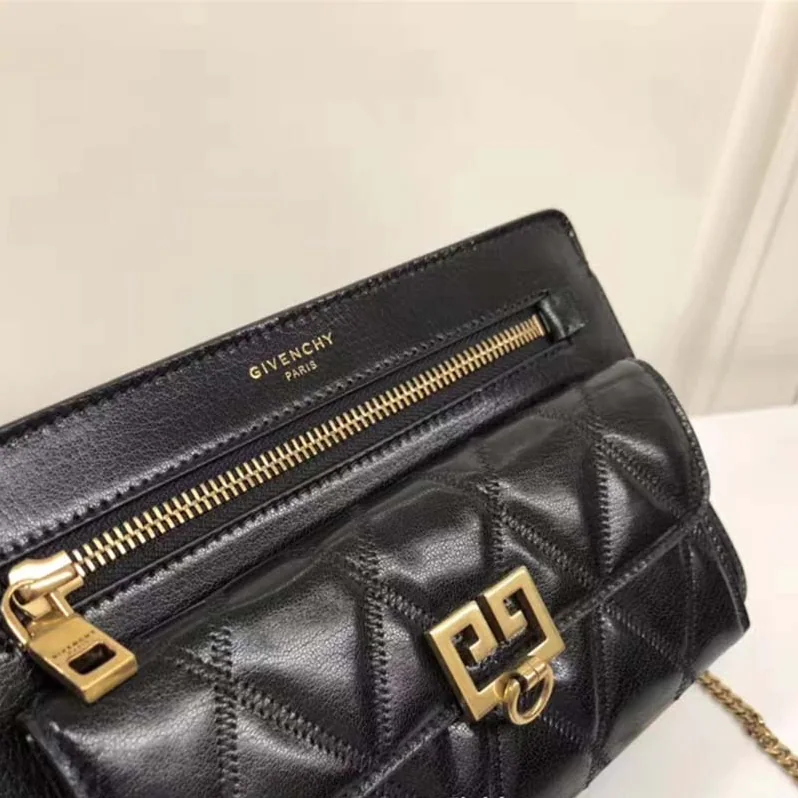 Givenchy Pocket Bag in Diamond Quilted Leather for Women in Black