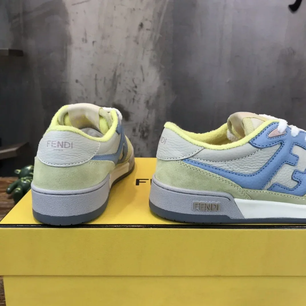 Fendi Match Low Tops Sneakers Yellow 7E1493AI1NF1H1F