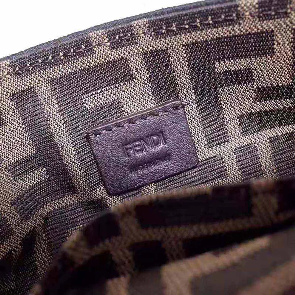 Fendi Mini Baguette Brown Fabric Bag for Women Fendi Mini Baguette Brown Fabric Bag for Women