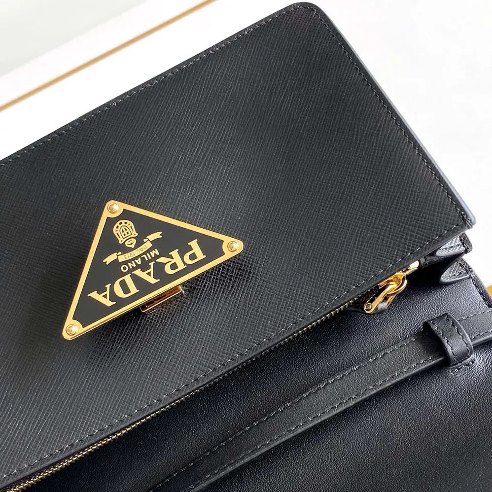 Prada Saffiano Leather Mini-bag for Women in Black