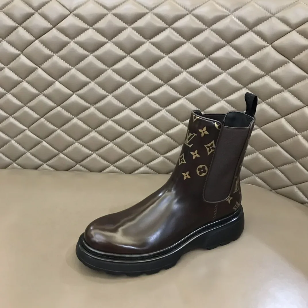 Louis Vuitton LV Bold Chelsea Boots Monogram Flower Brown 1A9FEI Louis Vuitton LV Bold Chelsea Boots Monogram Flower Brown 1A9FEI