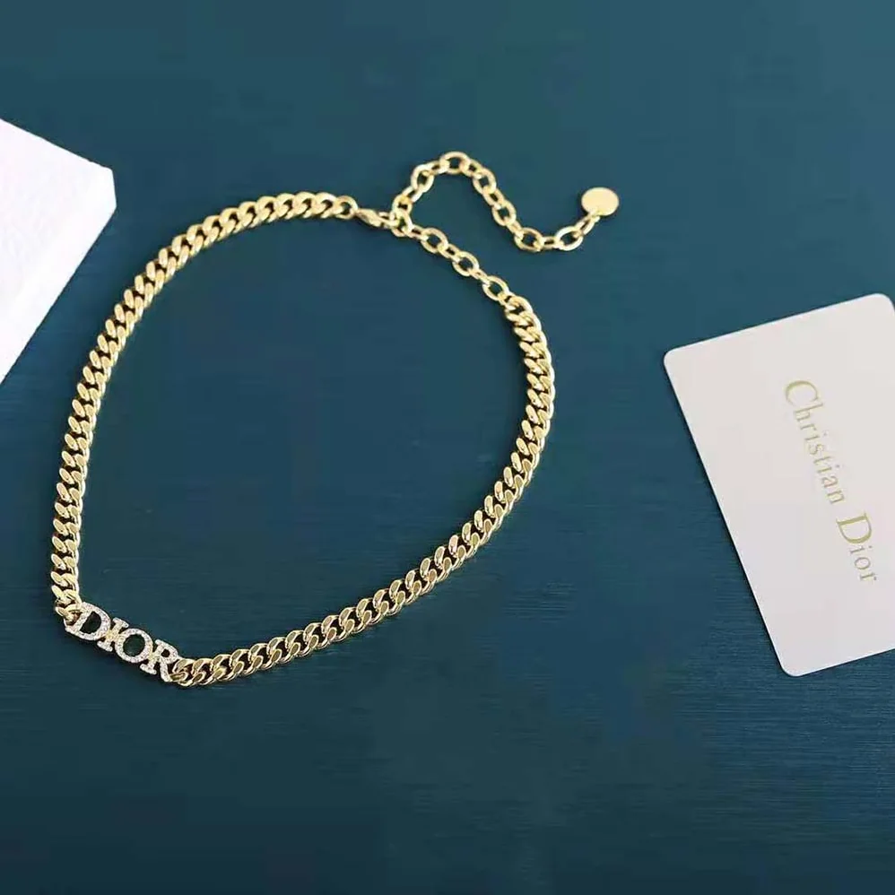 Dior Dio(r)evolution Choker Gold-Finish Metal and White Crystals for Women
