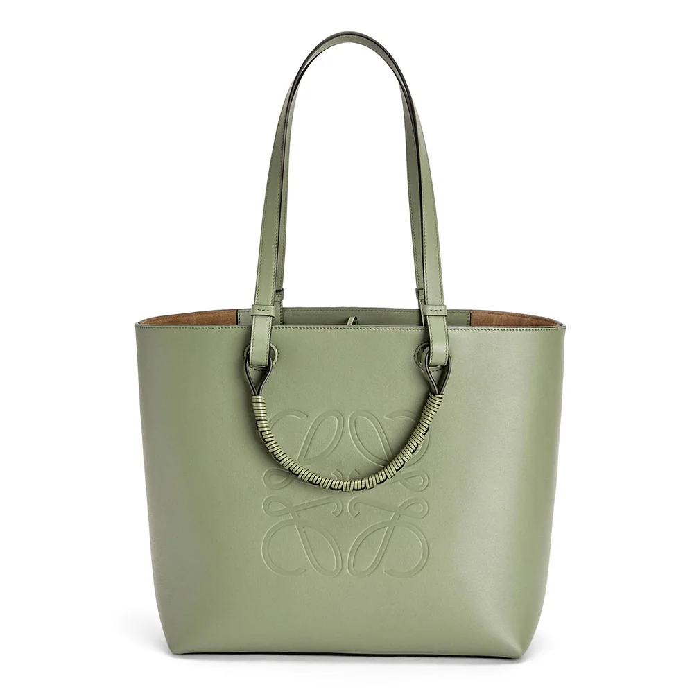 Loewe Anagram Tote in Classic Calfskin for Women in Green