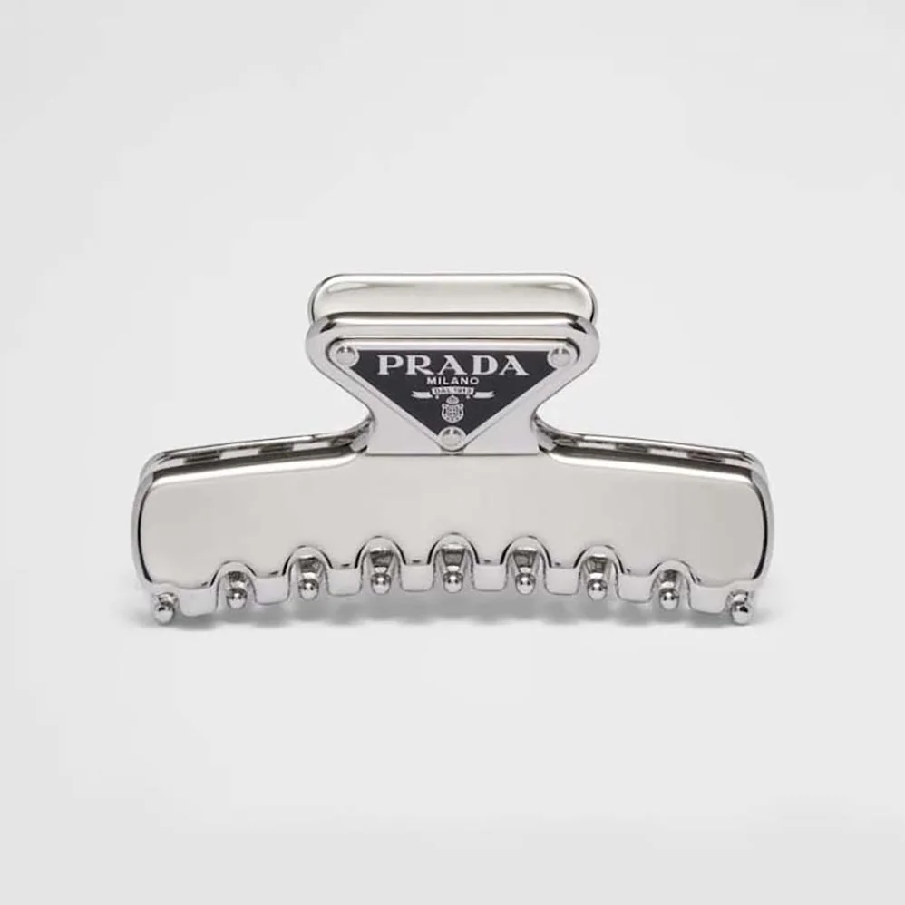 Prada Metal Hair Clip with Sophisticated and Versatile Allure for Women Prada Metal Hair Clip with Sophisticated and Versatile Allure for Women