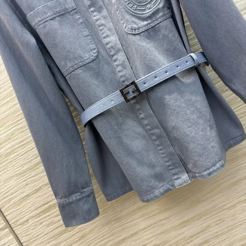 Fendi Blue Denim Go for Women in To Jacket Fendi Blue Denim Go for Women in To Jacket