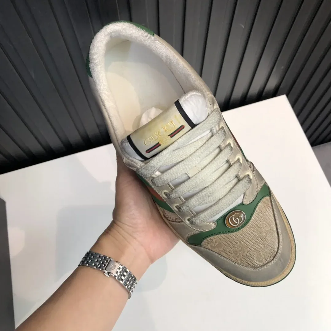 Gucci GG Screener Distressed Green Orange for Women Gucci GG Screener Distressed Green Orange for Women