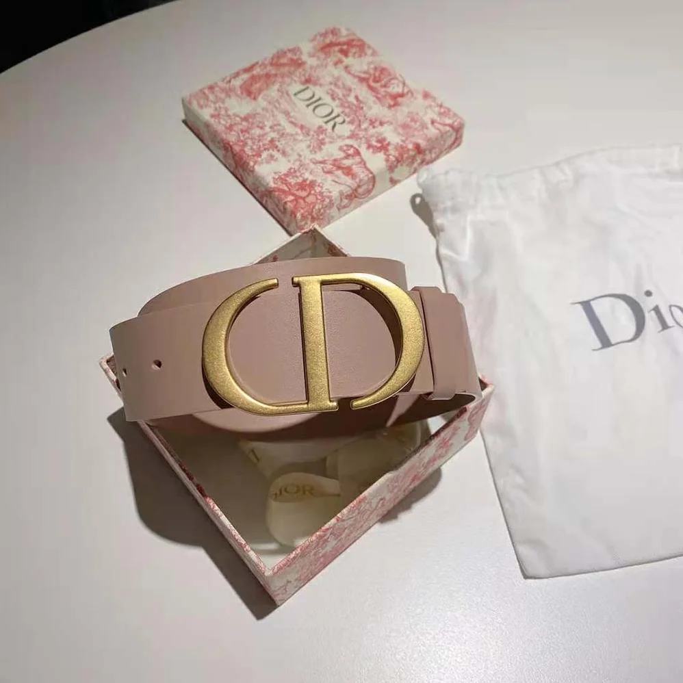 Dior 30 Montaigne Belt Pale Pink Leather for Women Dior 30 Montaigne Belt Pale Pink Leather for Women