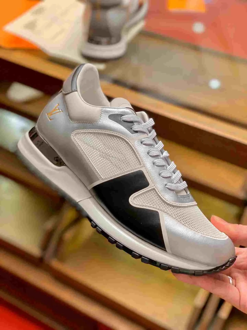 Louis Vuitton Run Away Sneaker Silver Louis Vuitton Run Away Sneaker Silver