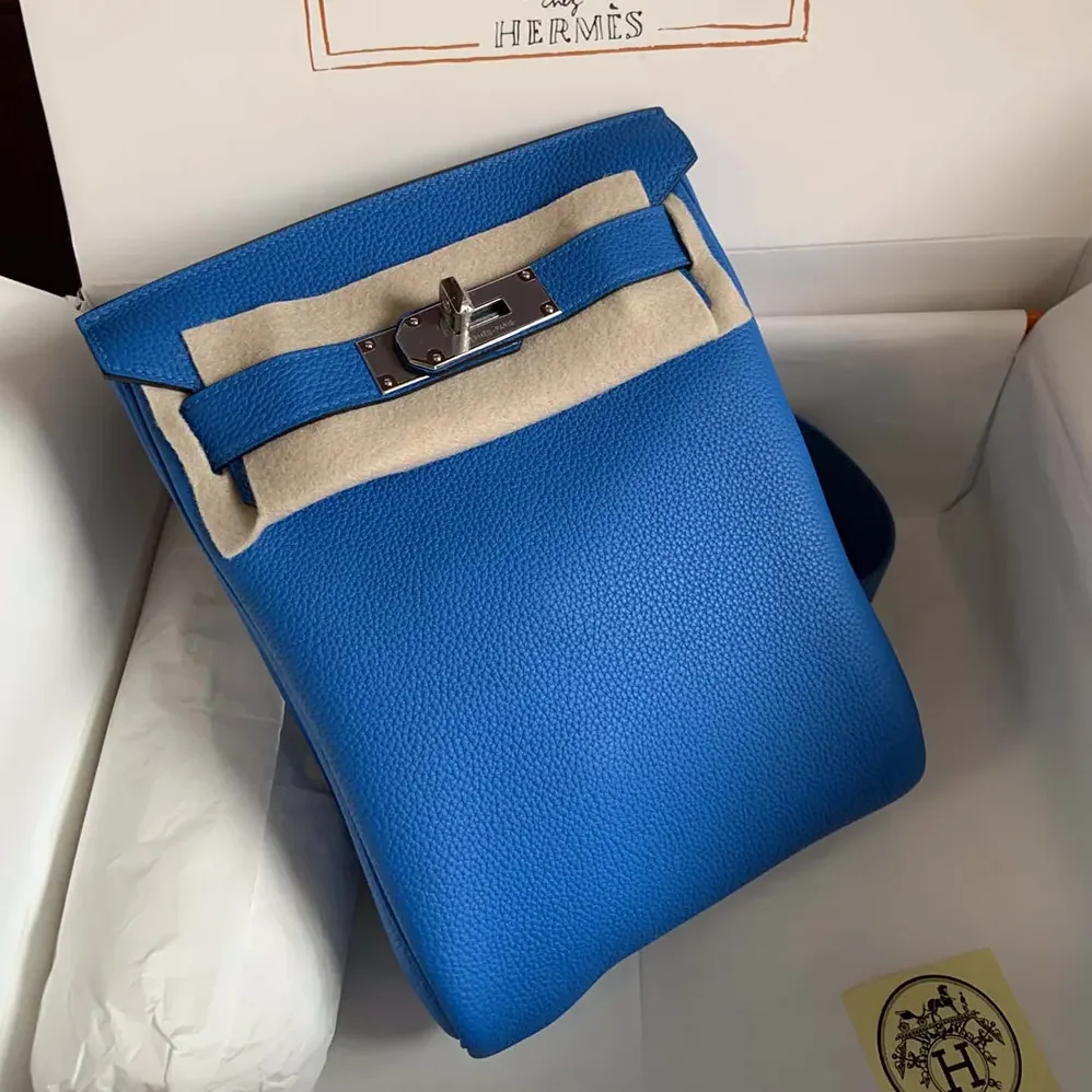 Hermes Hac A Dos PM Backpack for Unisex in Blue