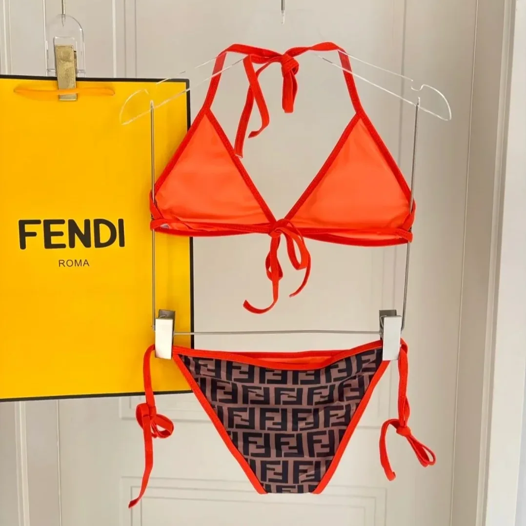 Fendi Monogram Bikini Brown in Orange