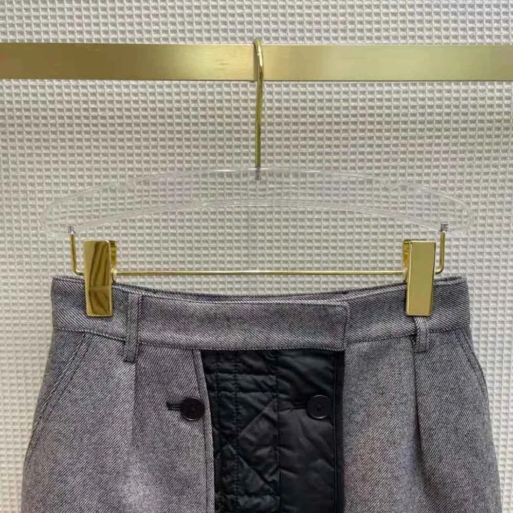 Dior Miniskirt with Macrocannage Lining Gray Cotton Drill for Women Dior Miniskirt with Macrocannage Lining Gray Cotton Drill for Women