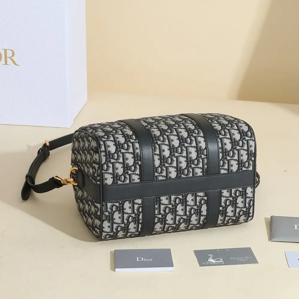 Dior Dior Groove 25 Bag Blue Dior Oblique Jacquard for Unisex