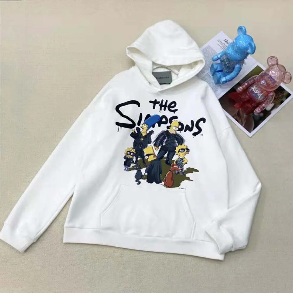 Balenciaga Simpsons Tm and 20th Television Hoodie Wide Fit in White for Men