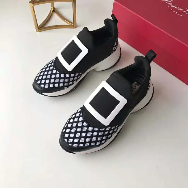 Roger Vivier Shoes Viv' Run Sneakers 75mm Heel for Women in Black Roger Vivier Shoes Viv' Run Sneakers 75mm Heel for Women in Black