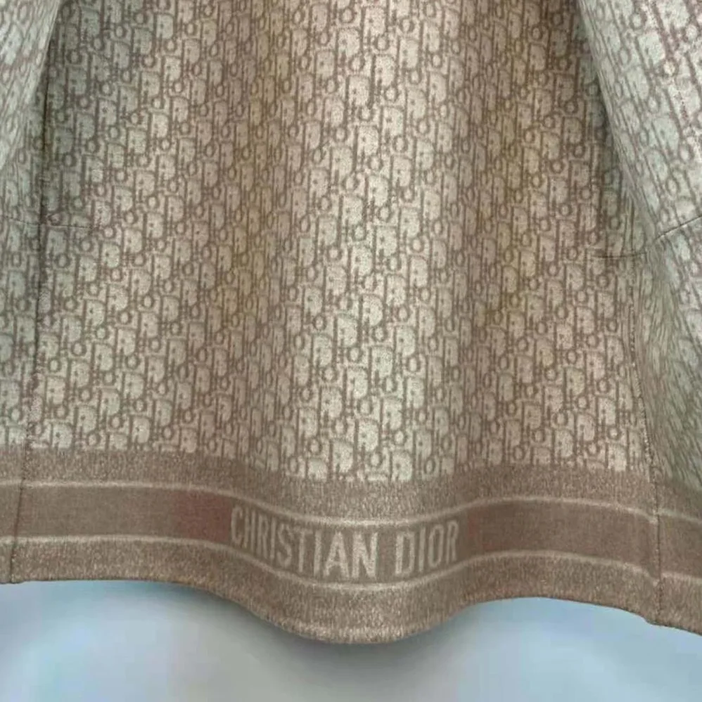 Dior Coat with Belt Brown Double-Sided Wool with Dior Oblique Interior for Women