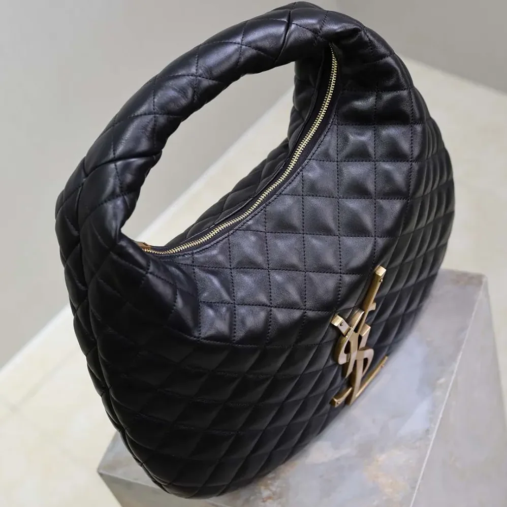 Saint Laurent YSL Icare Hobo In Quilted Nappa for Women in Black Saint Laurent YSL Icare Hobo In Quilted Nappa for Women in Black