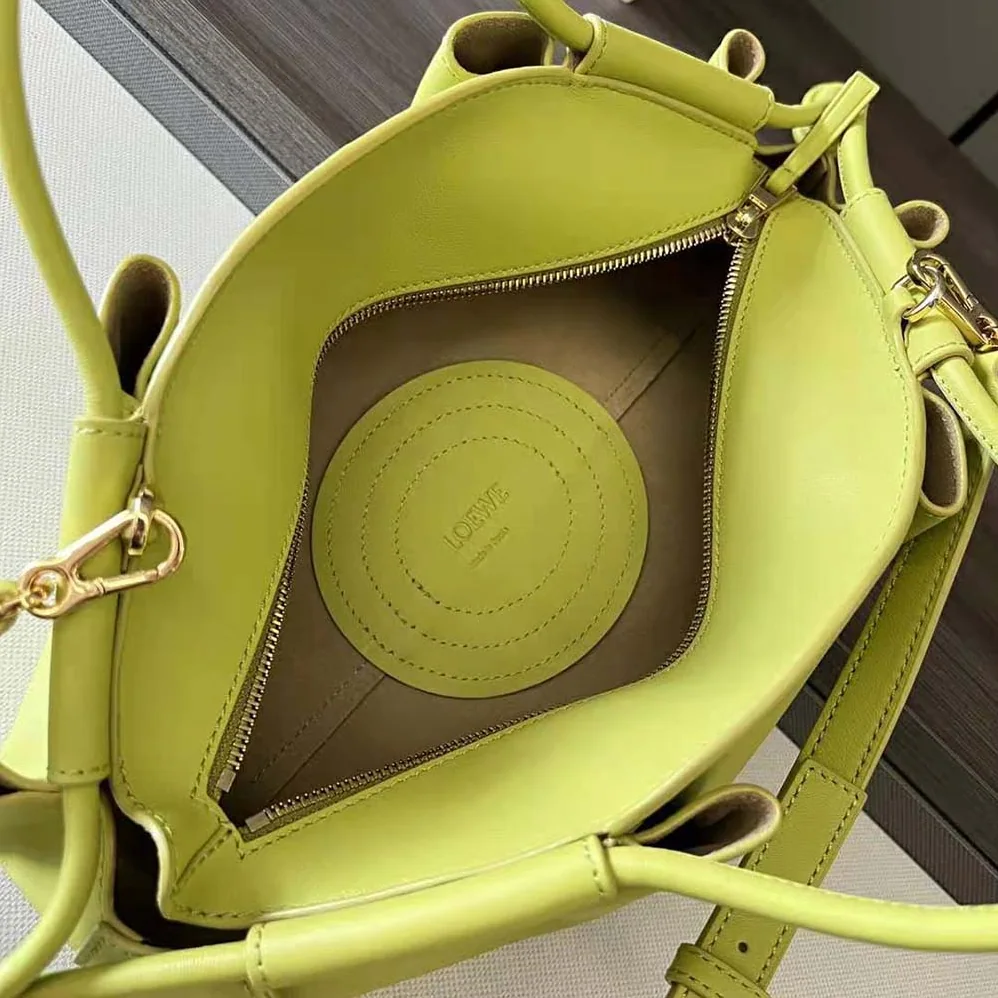 Loewe Small Paseo Bag in Shiny Nappa Calfskin for Women in Yellow Loewe Small Paseo Bag in Shiny Nappa Calfskin for Women in Yellow