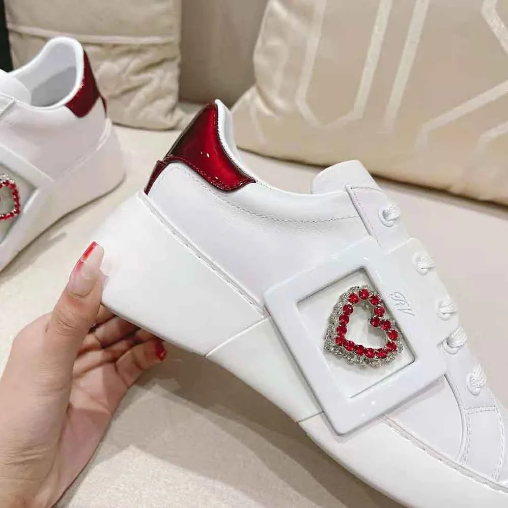 Roger Vivier Viv Skate Love Buckle Sneakers in Patent Leather for Women Roger Vivier Viv Skate Love Buckle Sneakers in Patent Leather for Women