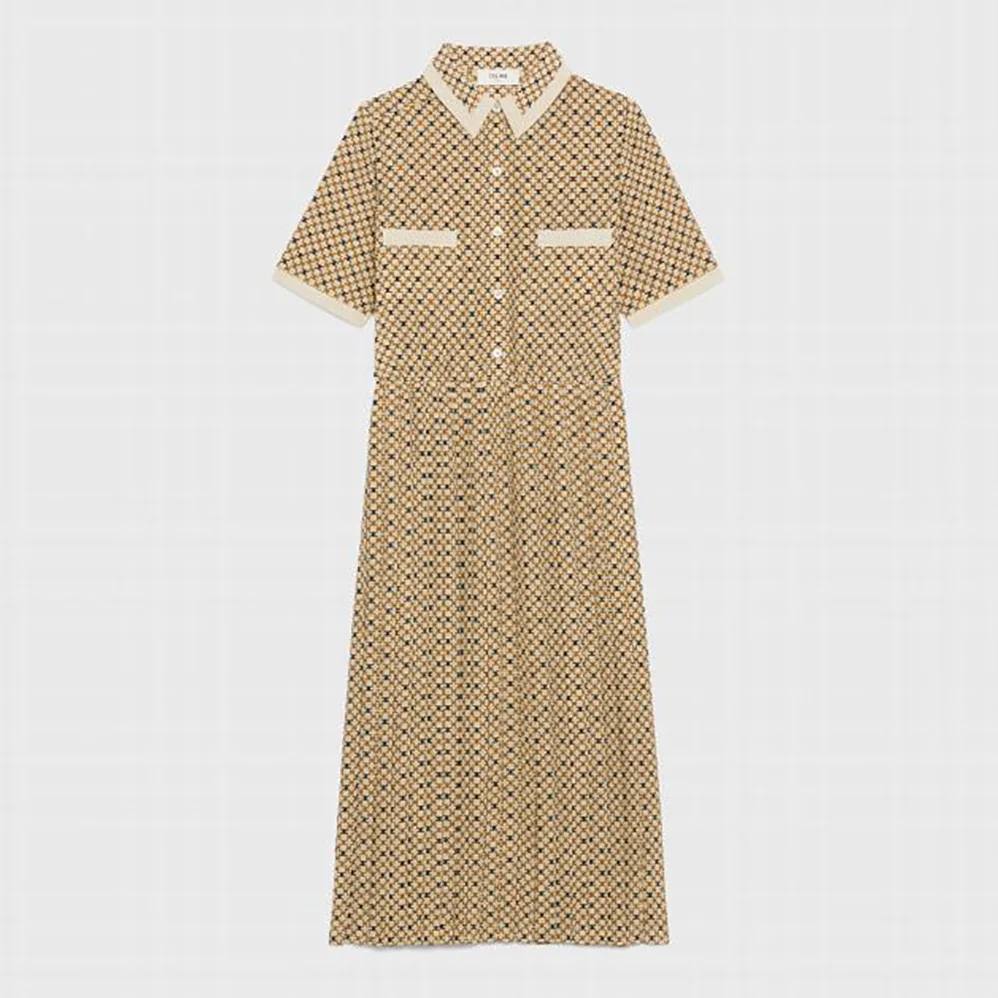 Celine Shirt Dress in Crepe DE Chine for Women