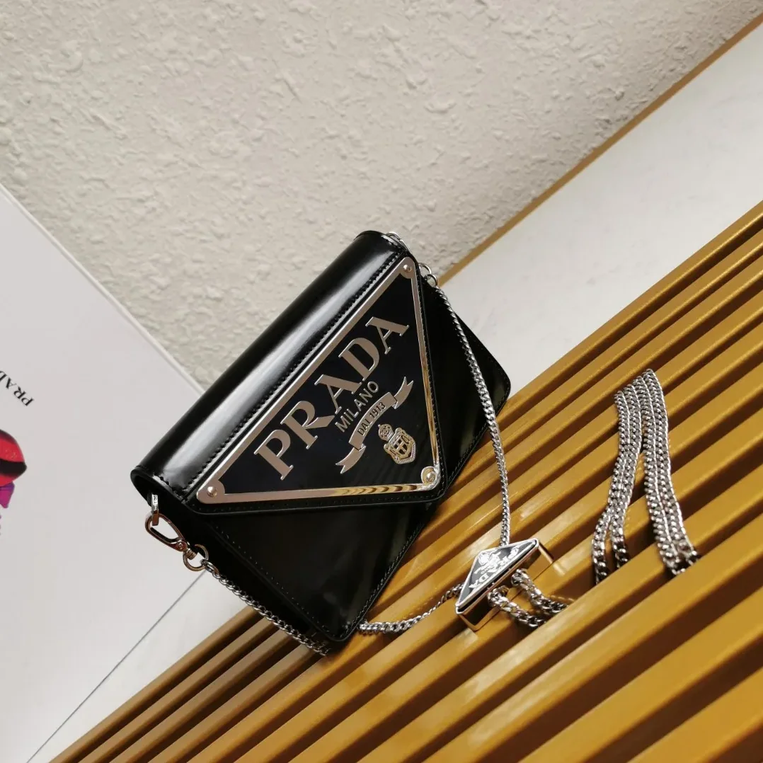 Prada Brushed Shoulder Bag Black Prada Brushed Shoulder Bag Black