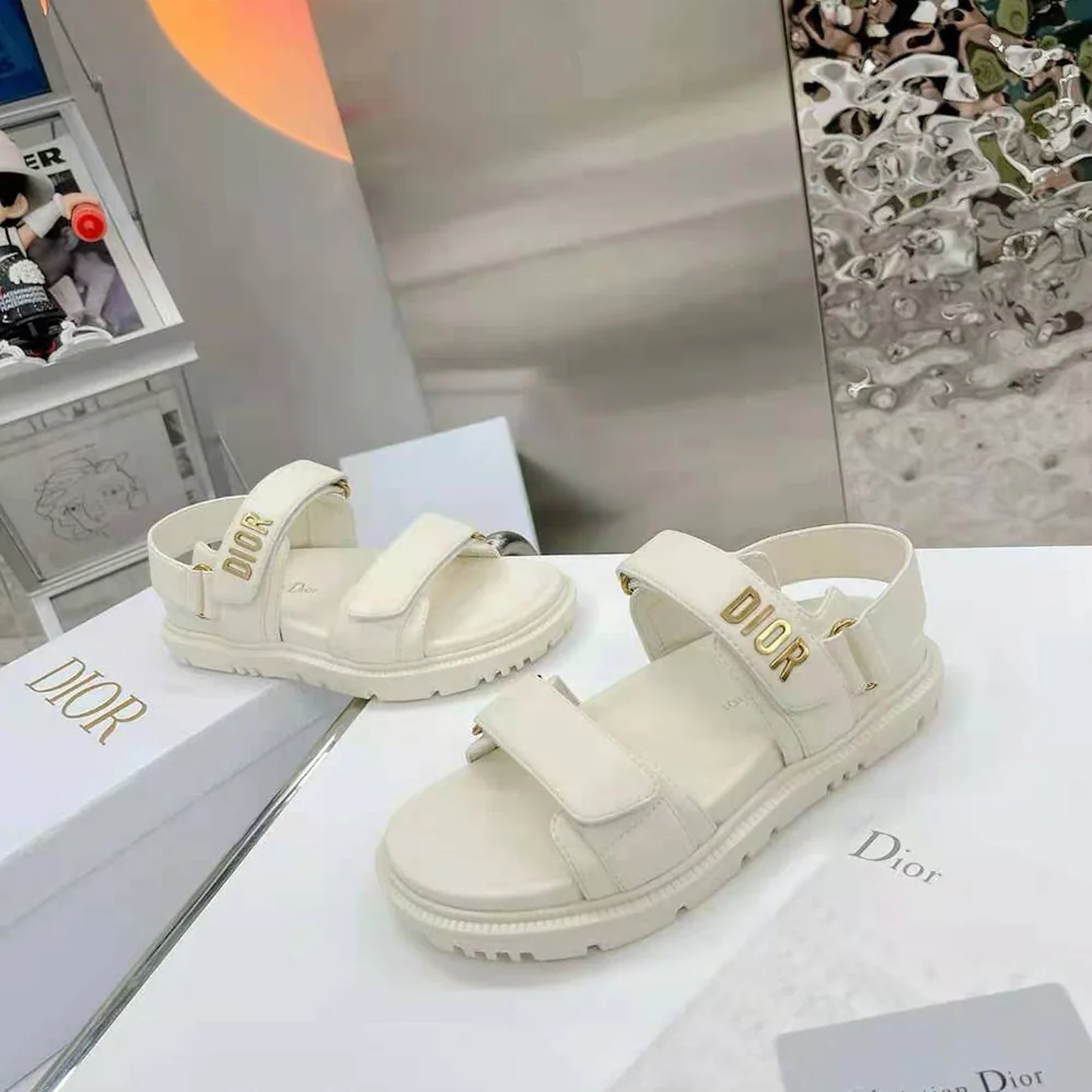 Dior Dioract Sandal White Lambskin for Women Dior Dioract Sandal White Lambskin for Women