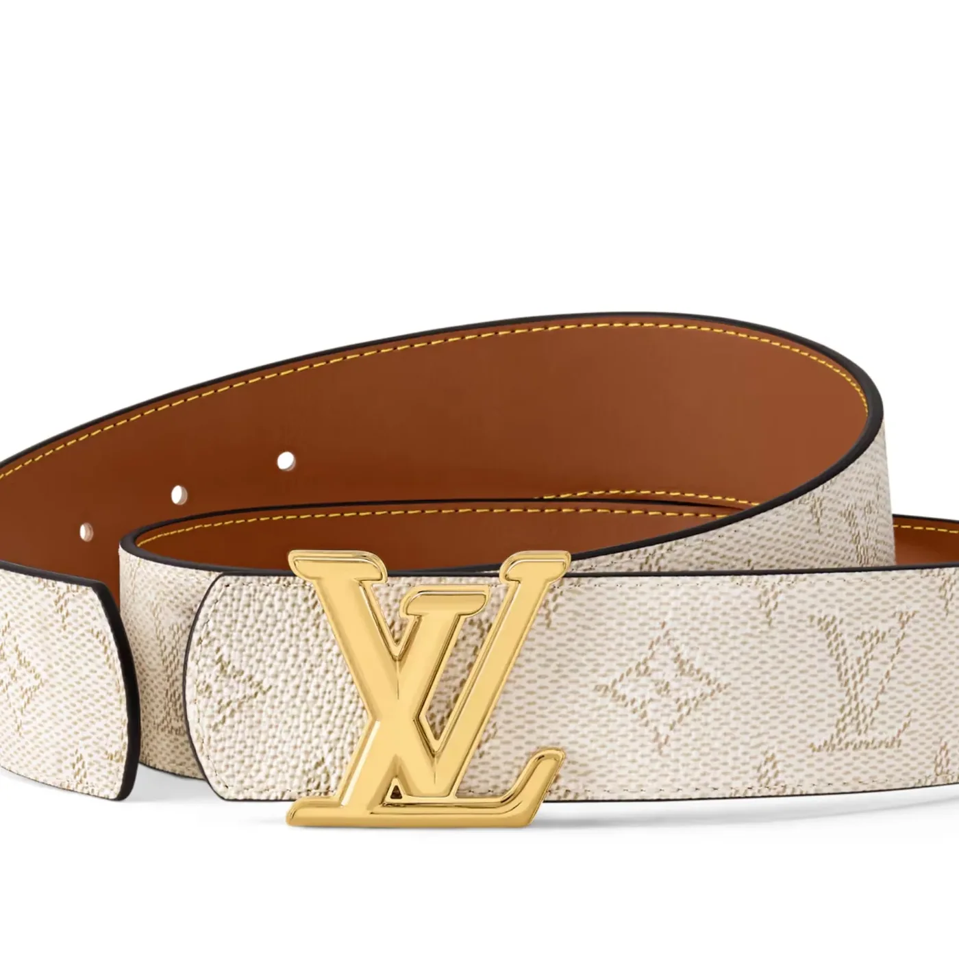 Louis Vuitton LV Dimension Reversible Belt Beige