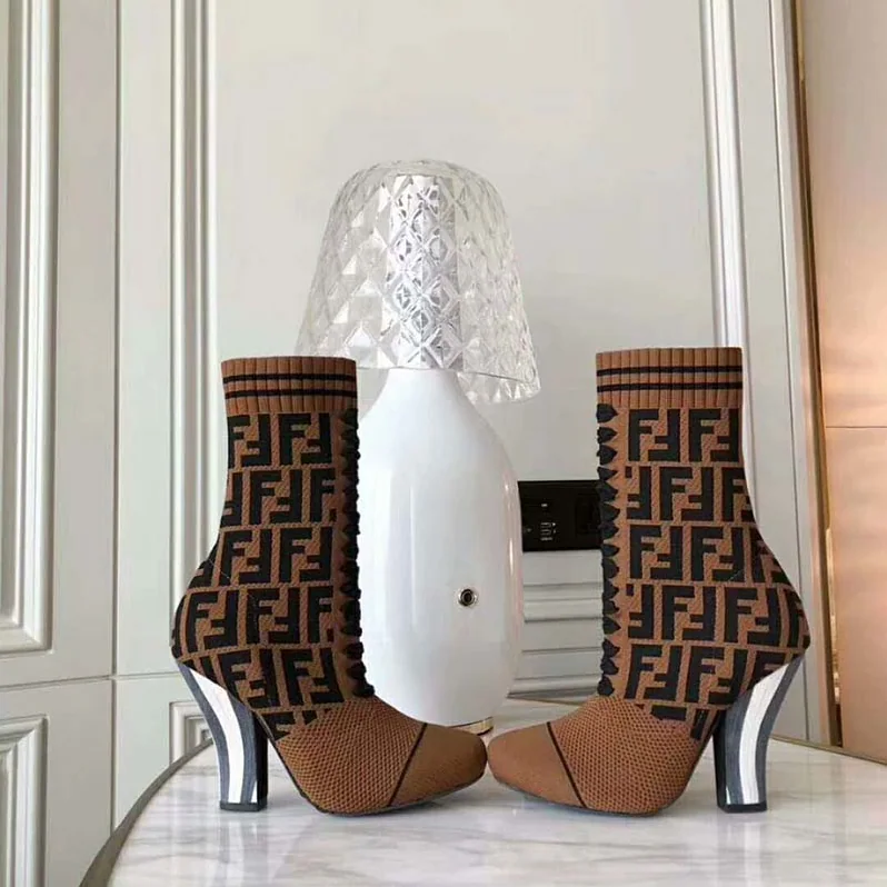 Fendi Ankle Boots Multicolor Fabric Ankle Boots for Women in Brown Fendi Ankle Boots Multicolor Fabric Ankle Boots for Women in Brown
