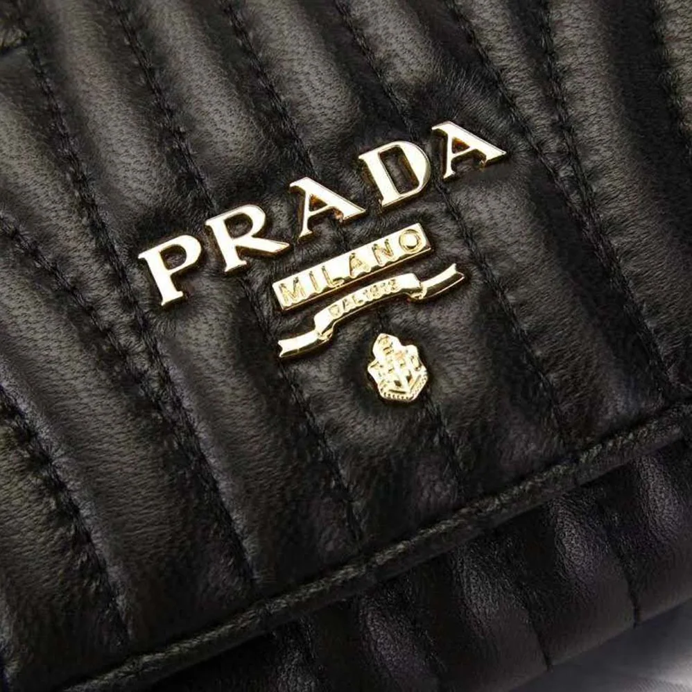 Prada Leather Mini Bag in Calf for Women in Black
