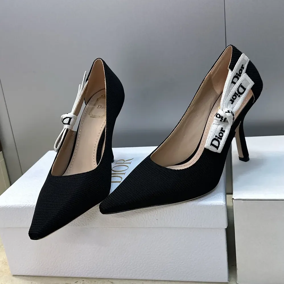Dior J'Adior Pump Black Technical Fabric for Women Dior J'Adior Pump Black Technical Fabric for Women