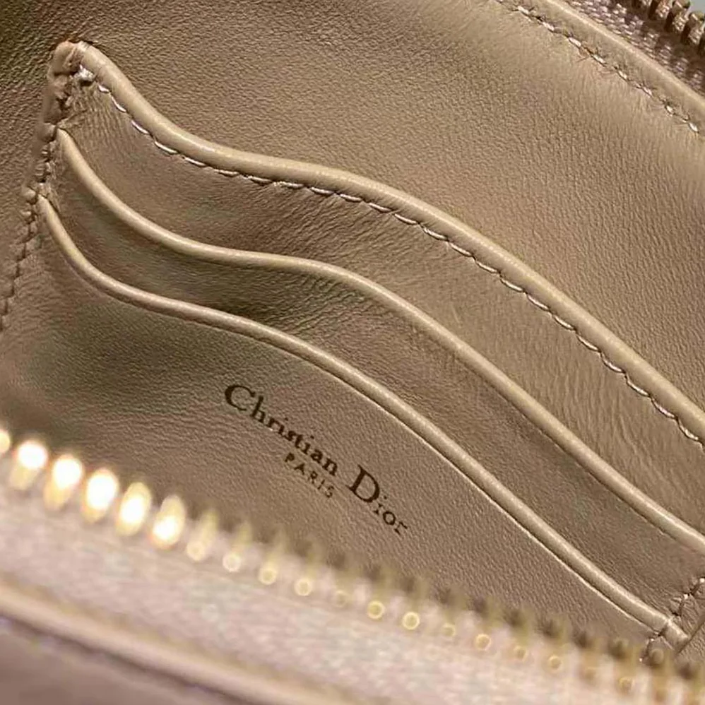 Dior Saddle Shoulder Pouch Biscuit Goatskin for Women