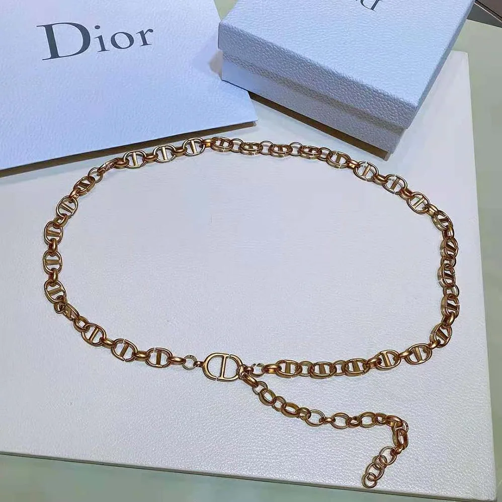 Dior Caro Chain Belt Shiny Gold-Finish Metal-10 MM for Women Dior Caro Chain Belt Shiny Gold-Finish Metal-10 MM for Women