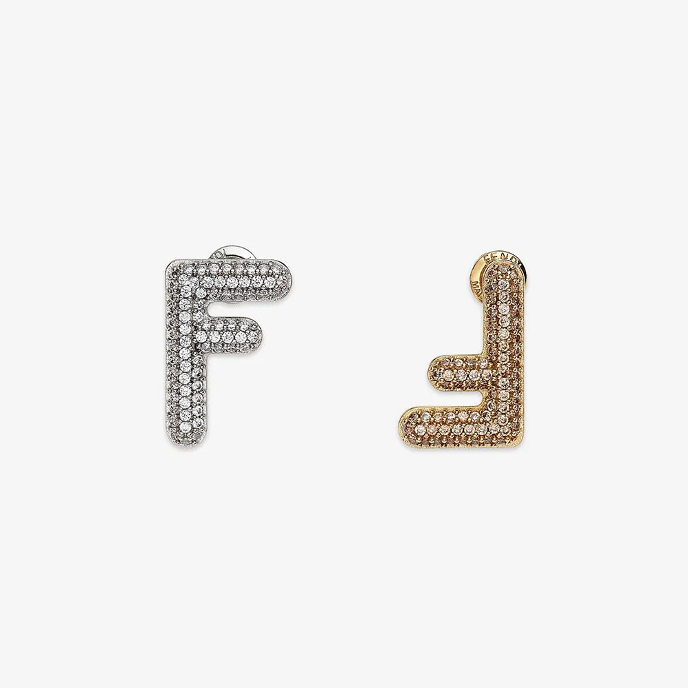 Fendi Small FF Earrings Gold for Women in Color Earrings