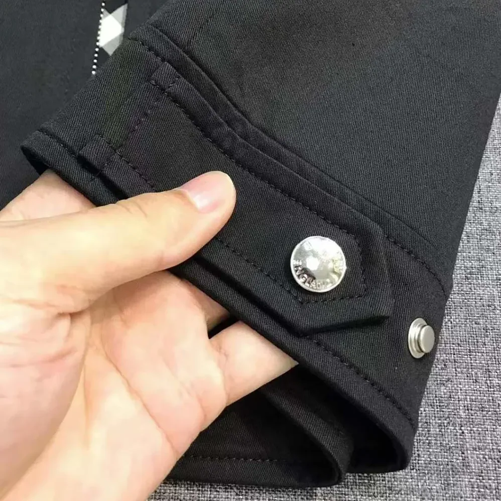 Burberry Gabardine Harrington Jacket for Men in Black Burberry Gabardine Harrington Jacket for Men in Black