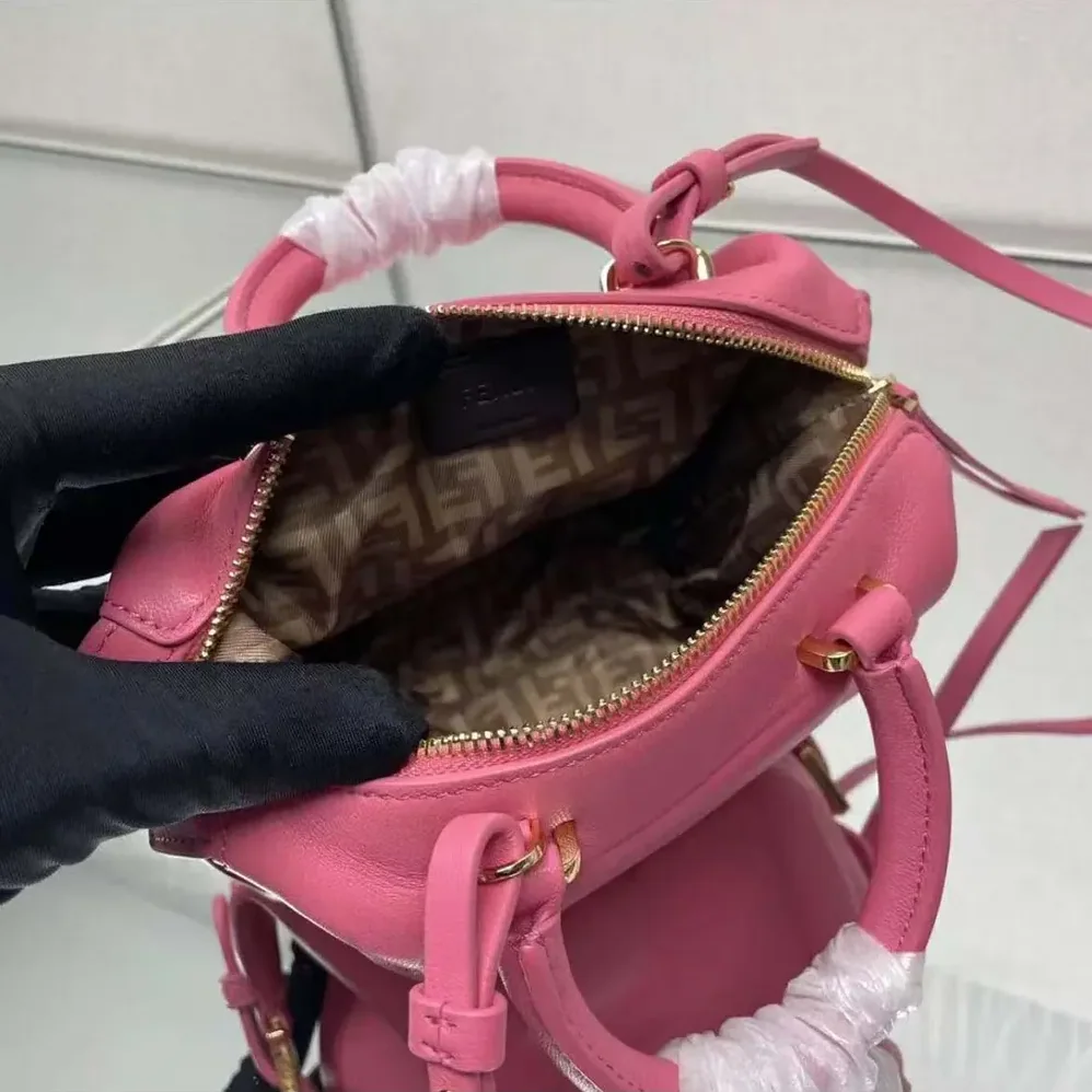 Fendi Nappa FF Mini Cube Bag for Women in Pink Fendi Nappa FF Mini Cube Bag for Women in Pink