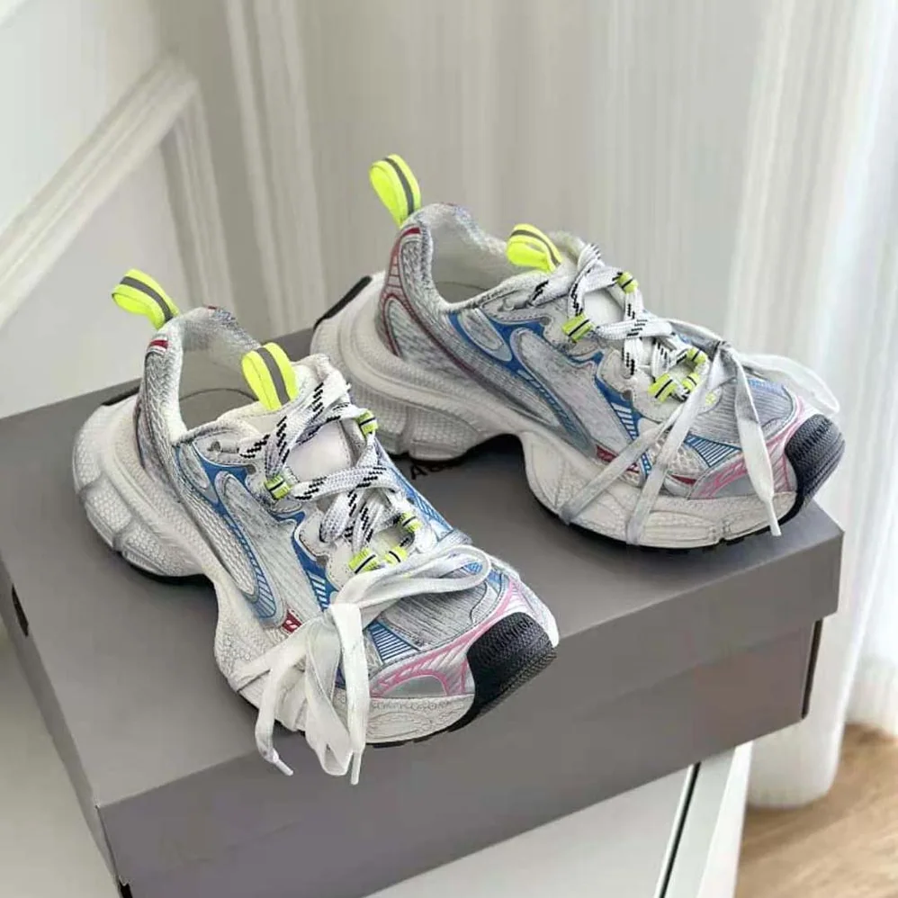Balenciaga 3XL Sneaker in White Red and Blue Mesh and Polyurethane for Unisex Balenciaga 3XL Sneaker in White Red and Blue Mesh and Polyurethane for Unisex