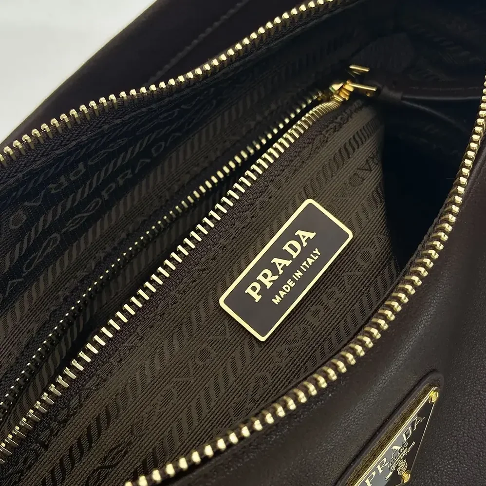Prada Explore Large Nappa Leather Bag for Women in Dark Brown