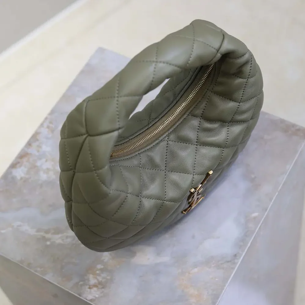 Saint Laurent YSL Icarino In Quilted Nappa for Women in Dark Green Saint Laurent YSL Icarino In Quilted Nappa for Women in Dark Green