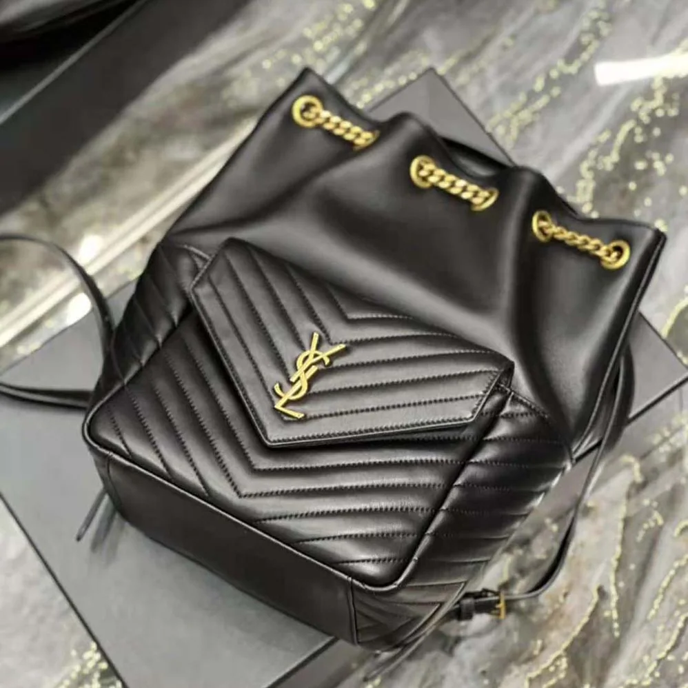 Saint Laurent YSL Joe Backpack in Lambskin for Women in Black Saint Laurent YSL Joe Backpack in Lambskin for Women in Black
