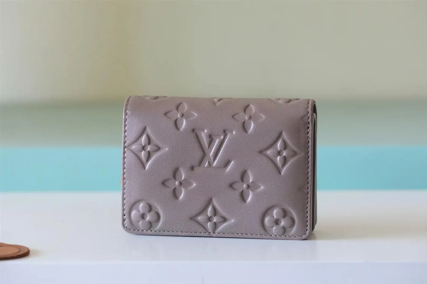 Louis Vuitton Lou Wallet / Monogram Embossed Light Brown Gold Hardware Louis Vuitton Lou Wallet / Monogram Embossed Light Brown Gold Hardware