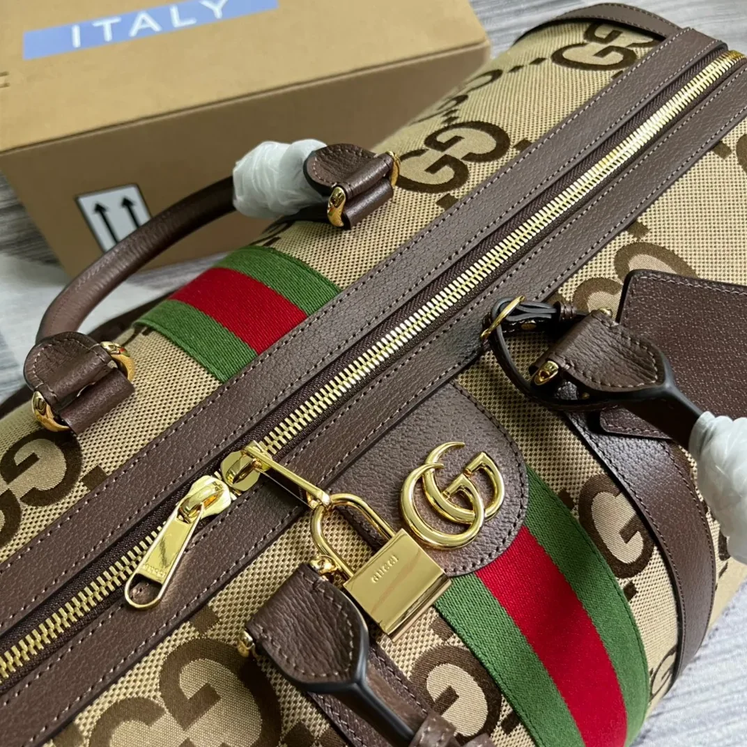 Gucci Jumbo GG Large Duffle Bag Brown /