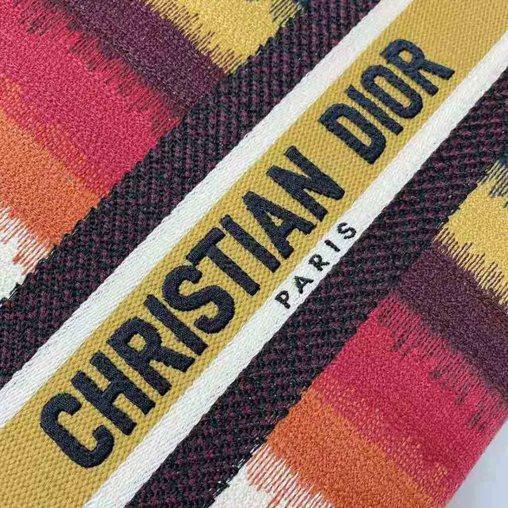 Dior Medium Lady D-lite Bag Multicolor D for Women in Stripes Embroidery Dior Medium Lady D-lite Bag Multicolor D for Women in Stripes Embroidery