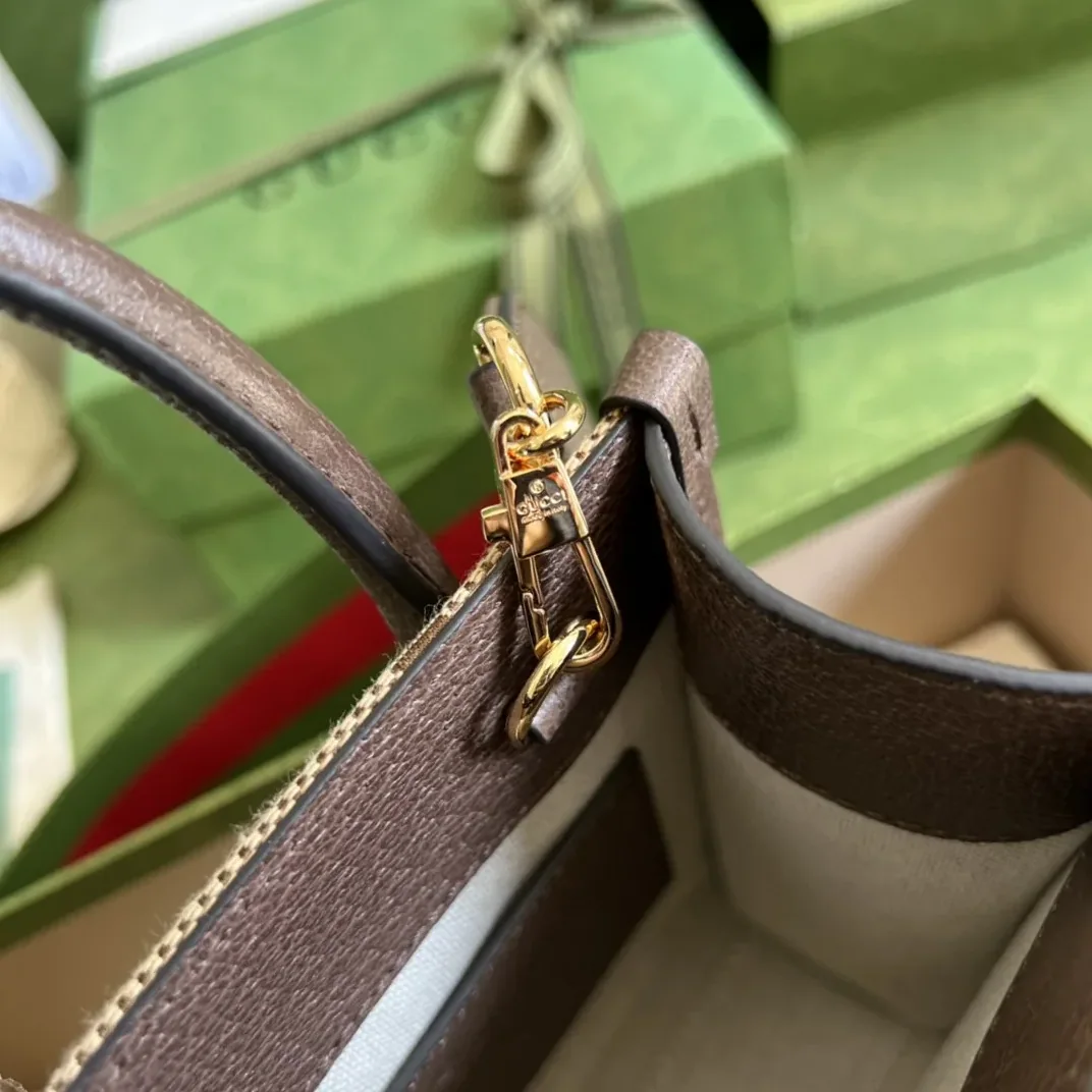 Gucci Jumbo GG Mini Tote Bag / Camel And Ebony Jumbo Canvas Gold Hardware Gucci Jumbo GG Mini Tote Bag / Camel And Ebony Jumbo Canvas Gold Hardware