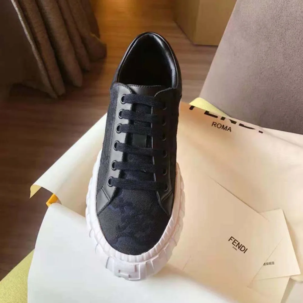 Fendi Force Black Fabric Low for Women in Top Sneakers Fendi Force Black Fabric Low for Women in Top Sneakers