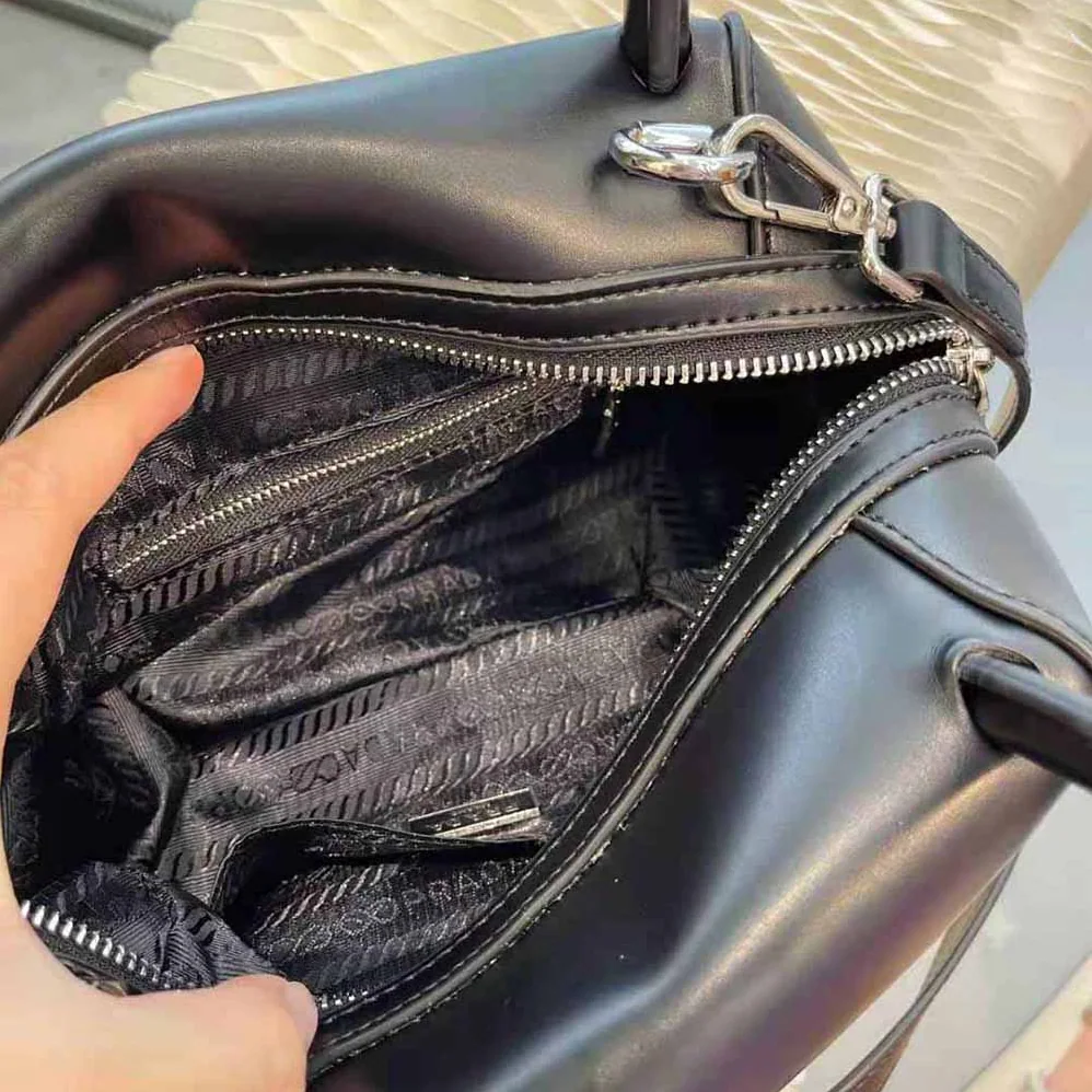 Prada Small Leather Handbag for Women in Black